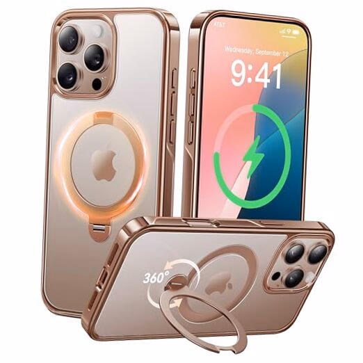 iPhone 15 - Shield MagStand w/ Lens - Gold